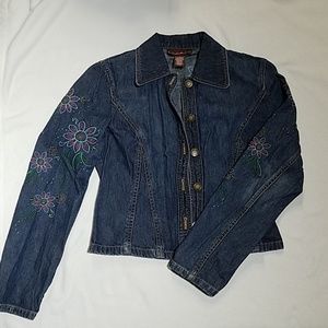 Embroidered Women's Jean Jacket